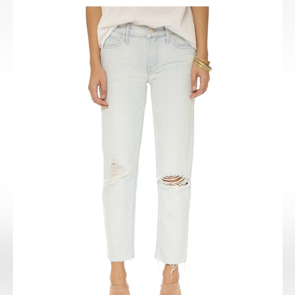 MOTHER Denim - MOTHER The Dropout Fray Boyfriend Jeans